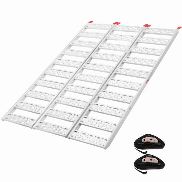 76x50 inches Heavy-Duty 1500lbs Capacity Tri-Fold Aluminum Loading Ramp for Pickup Trucks