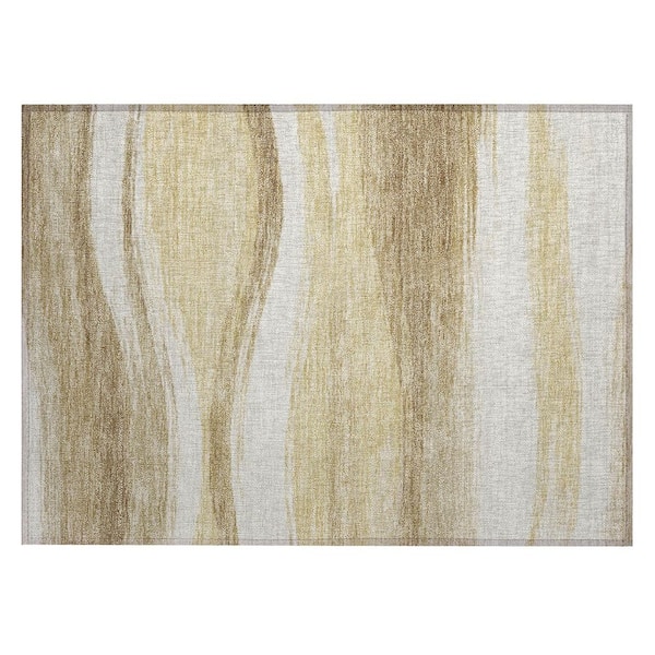 Chantille Machine Washable Indoor/Outdoor Abstract ACN2961 Ivory 3 ft. x 4 ft. Area Rug