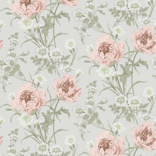 Laura Ashley Aurelie Natural Unpasted Removable Wallpaper Sample
