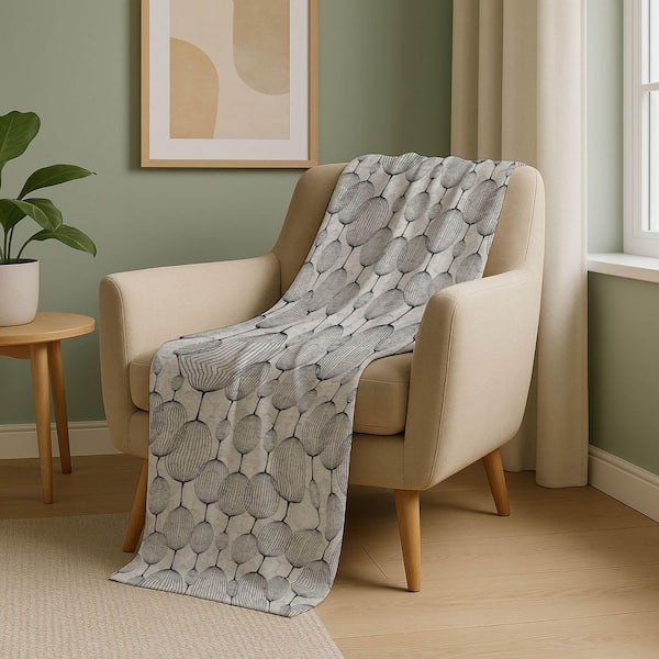 Premium Machine Washable ASB732 Graphite 50 in. x 70 in. Sherpa Throw Blanket