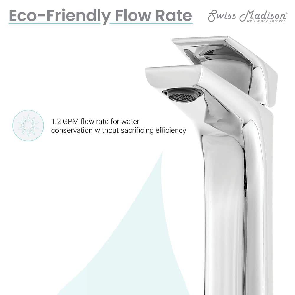 Monaco Chrome Single-Handle High Arc Bathroom Faucet