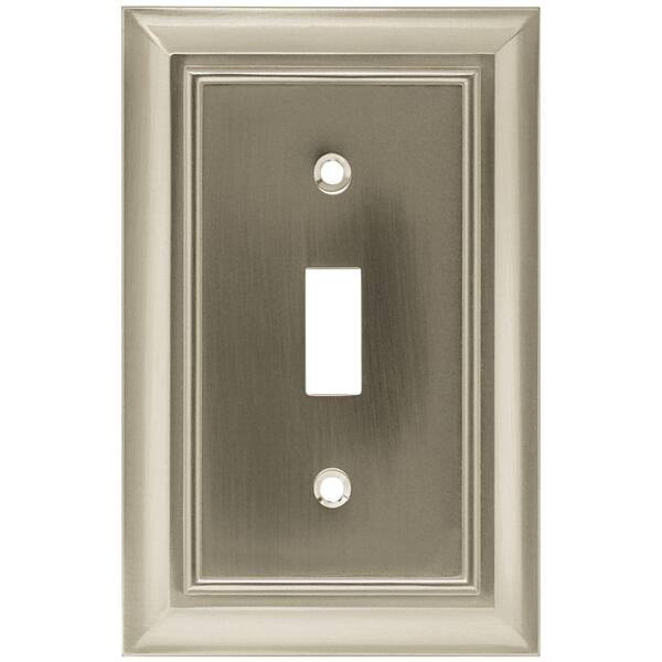 Hampton Bay Nickel 1-Gang Toggle Wall Plate (4-Pack)