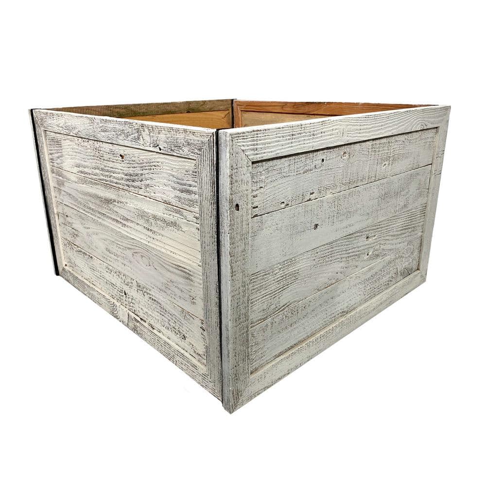 BarnwoodUSA Farmhouse 17.5 in. W x 11.5 in. H, 24 in. Dia, White Wash