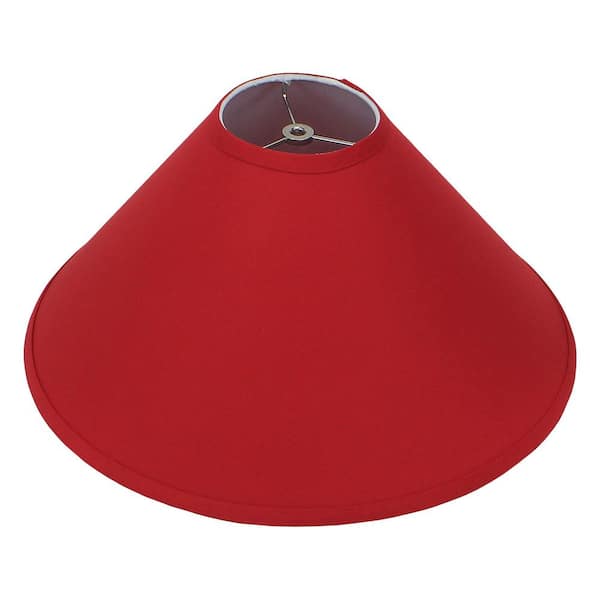 Red Nickel Hardware Coolie Lamp Shade, Red Chandelier Lamp Shades Home Depot