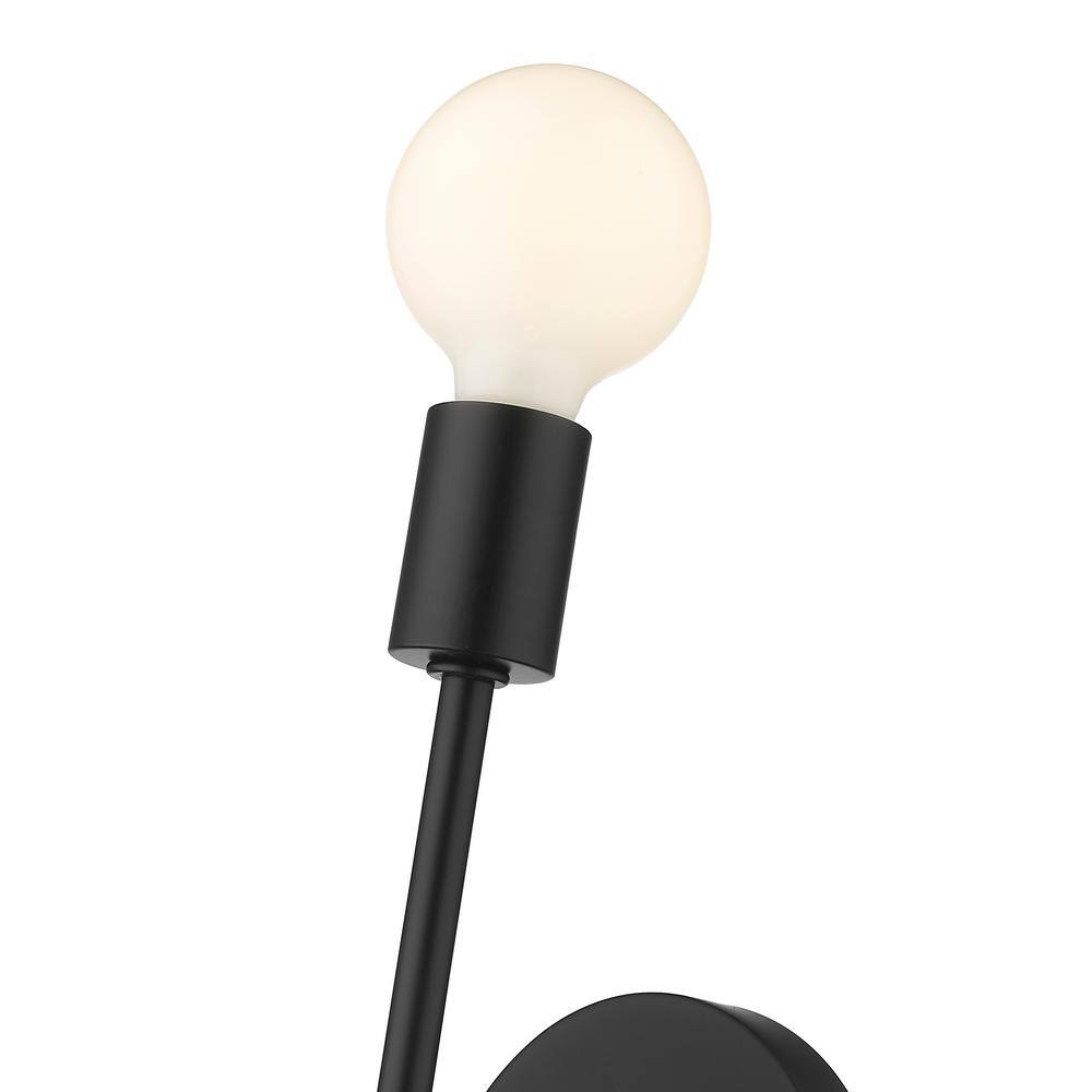 Modernist Matte Black Adjustable Outdoor Wall Sconce
