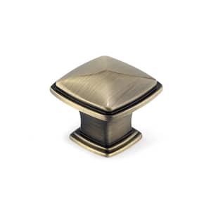 Charlemagne Collection 1-1/4 in. (31 mm) x 1-1/4 in. (31 mm) Antique English Transitional Cabinet Knob