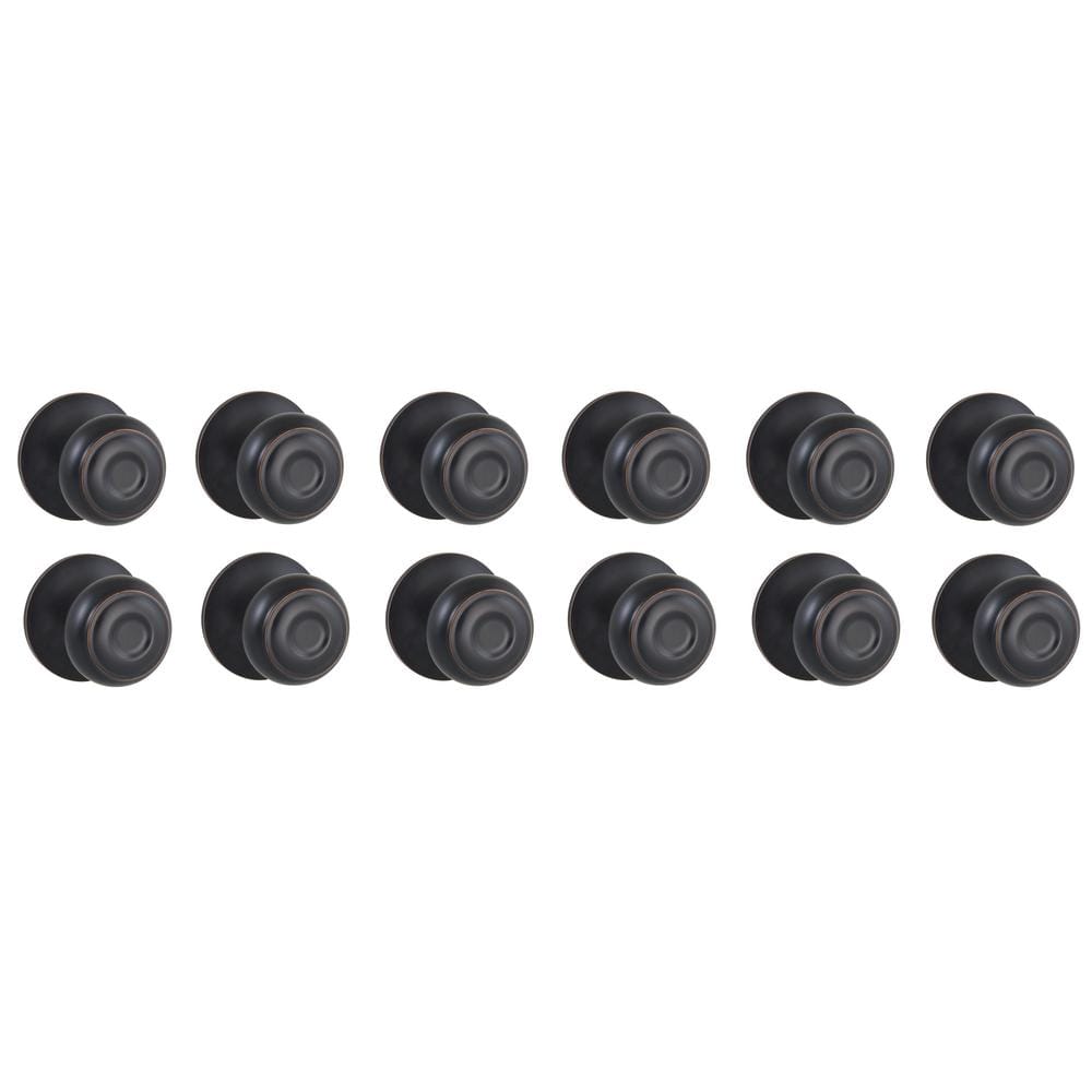 Hartford Aged Bronze Hall/Closet Door Knob (12-Pack)