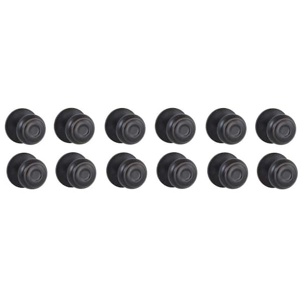 Hartford Aged Bronze Hall/Closet Door Knob (12-Pack)
