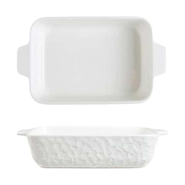 8 in. Ceramic Rectangular and Wide Bakeware Set Oven Microwave Dishwasher Safe Multipurpose Cooking Pan