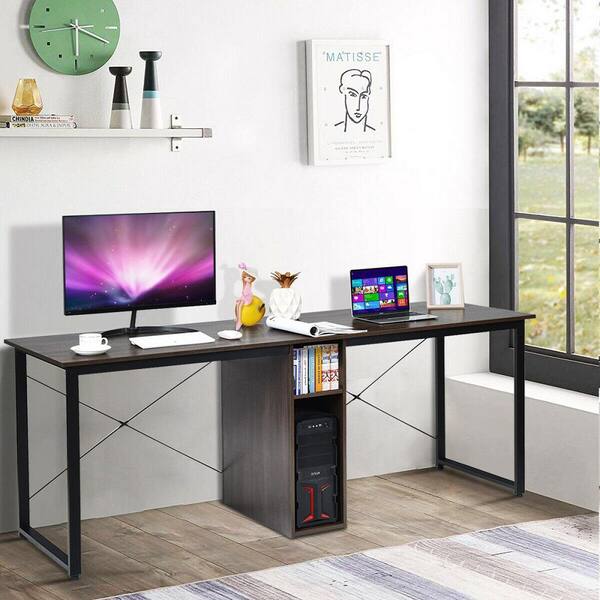 double workstation computer desk