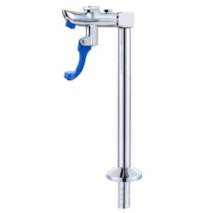 9.4 in. Commercial Deck Mounted Pot Filler Faucet, Glass Filling Station with Male Shank Pedestal in Polished Chrome