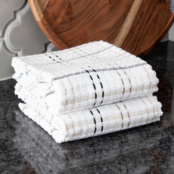 Royale Kitchen Towel 4 Pack - 100% Cotton Kitchen Dish Towel - Tea Towels - Reusable Cleaning Cloths - Highly Absorbent Bar Towel - Large Dish