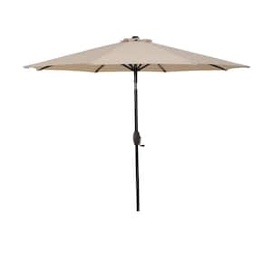 9 ft. Aluminum Beach Umbrella in Beige