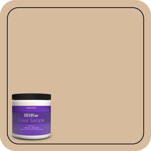 BEHR PREMIUM PLUS 8 oz. #T18-06 Kombucha Eggshell Enamel Interior Paint & Primer Color Sample