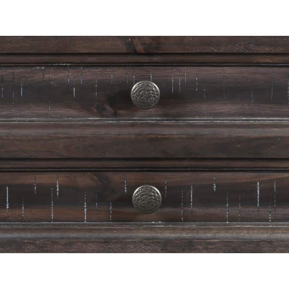Smokey Walnut 7-Drawer Traditional Dresser with Hidden Compartments