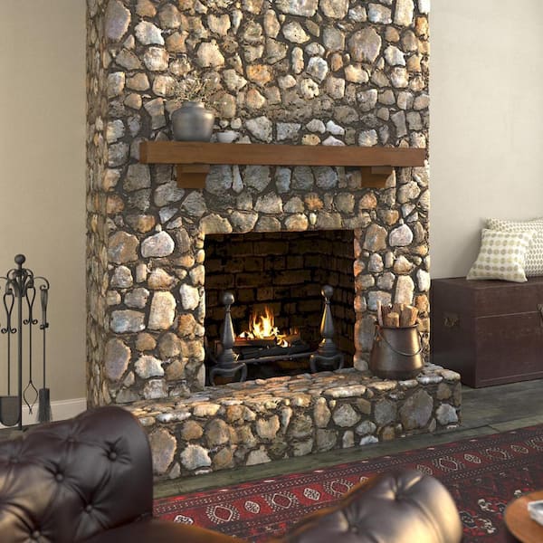 Pearl Smoke Cast Stone Fireplace Mantel Shelf
