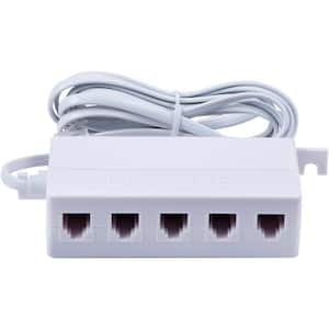Power Gear 2-Way 4-Conductor Phone Splitter, White 76191 - The Home Depot