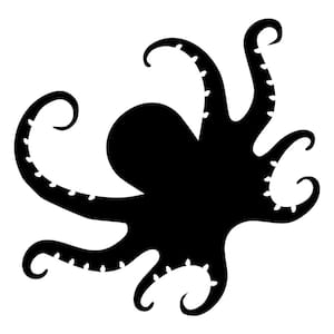 Contemporary Octopus Stencil (10 mil Plastic)