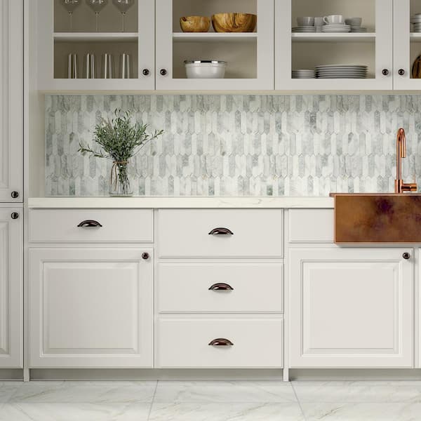 Premier Accents Stormy 10 in. x 11 in. Marble Picket Mosaic Tile (0.77 sq. ft. / piece)