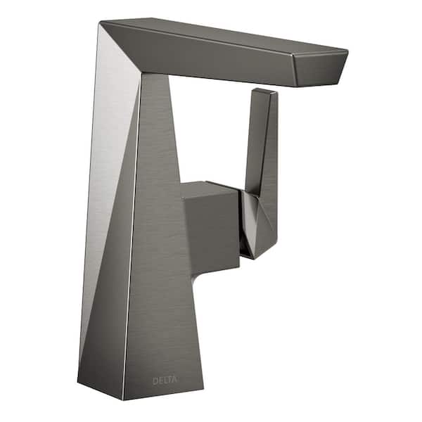 Delta Trillian Single Handle Single Hole Bathroom Faucet in Lumicoat Black Stainless