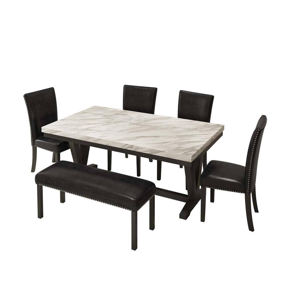 black marble 8 seater dining table