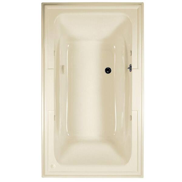 American Standard Town Square 72 in. x 42 in. EverClean Air Bath Tub with Chromatherapy and Center Drain in Linen