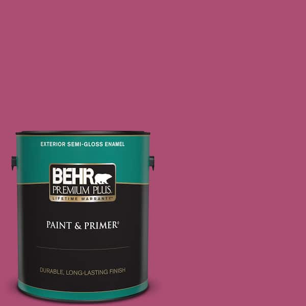 1 gal. #100B-7 Hot Pink Urethane Alkyd Semi-Gloss Enamel Interior/Exterior  Paint