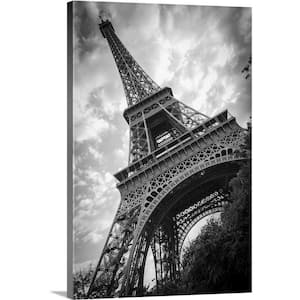 "Black and White Eiffel Tower" by Circle Capture Canvas Wall Art