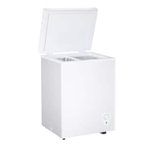 16 in. 3.5 cu. ft. Manual Defrost Chest Freezer in White with Removable Basket, 7 Temperature Control