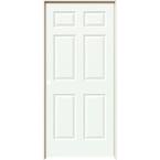 36 in. x 80 in. Colonist White Painted Right-Hand Smooth Solid Core Molded Composite MDF Single Prehung Interior Door