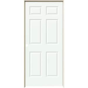 36 in. x 80 in. Colonist White Painted Right-Hand Smooth Solid Core Molded Composite MDF Single Prehung Interior Door