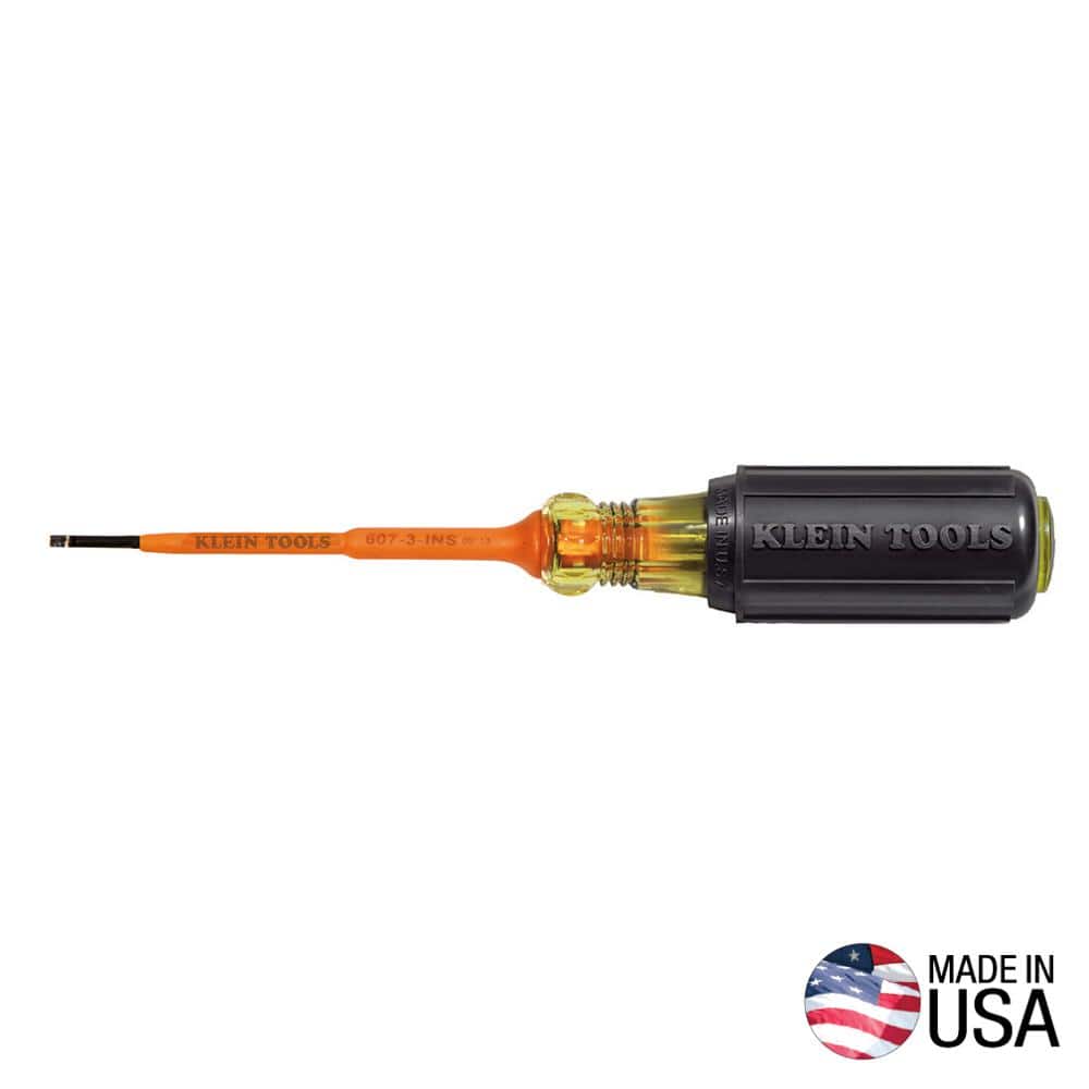 3/32 in. Insulated Cabinet-Tip Flat Head Screwdriver with 3 in. Round Shank- Cushion Grip Handle price history on PriceWatchPro