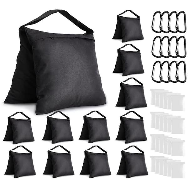 Sandbags, Weight Bags with Aluminum Clips and Sealed Bags for Backdrop Stand, Canopy and Umbrella Base 12-Pack
