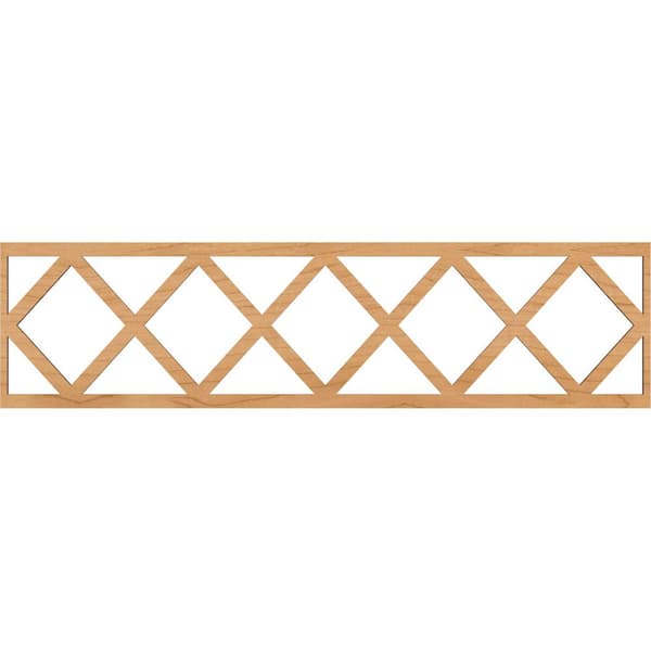 Ekena Millwork Wolford Fretwork 0.25 in. D x 47 in. W x 12 in. L Maple Wood Panel Moulding