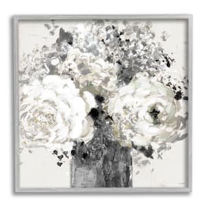 Abstract Floral Arrangement Expressive Flowers By Lanie Loreth Framed Print Nature Texturized Art 12 in. x 12 in.