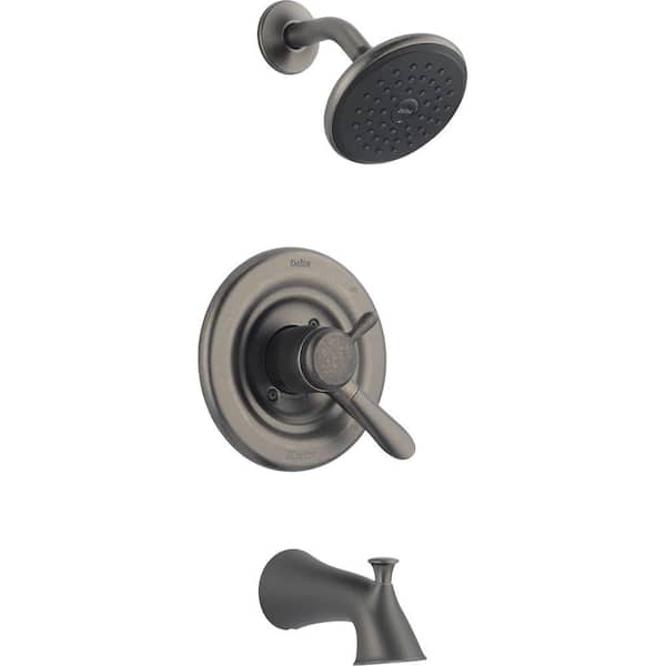 Delta Lahara Single Handle 1-Spray Tub and Shower Faucet Trim in Aged Pewter-DISCONTINUED