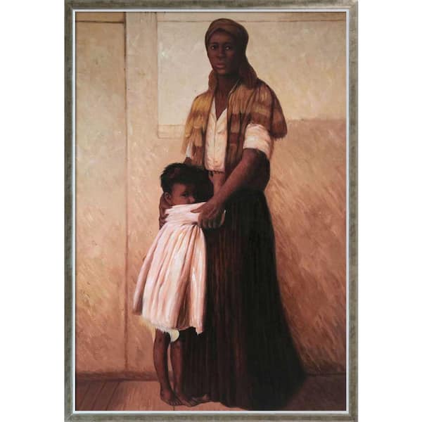 LA PASTICHE "To the Highest Bidder" by Harry Roseland I Piece Framed Oil Painting Culture Art Print, 38.4 in. x 26.4 in.