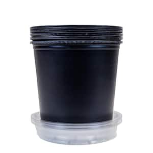 2 Gal. Plastic Nursery Pots with Saucers (5-Pack)