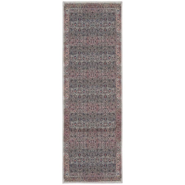 Nourison Machine Washable Brilliance Emerald 2 ft. x 6 ft. Repeat Medallion Traditional Kitchen Runner Area Rug