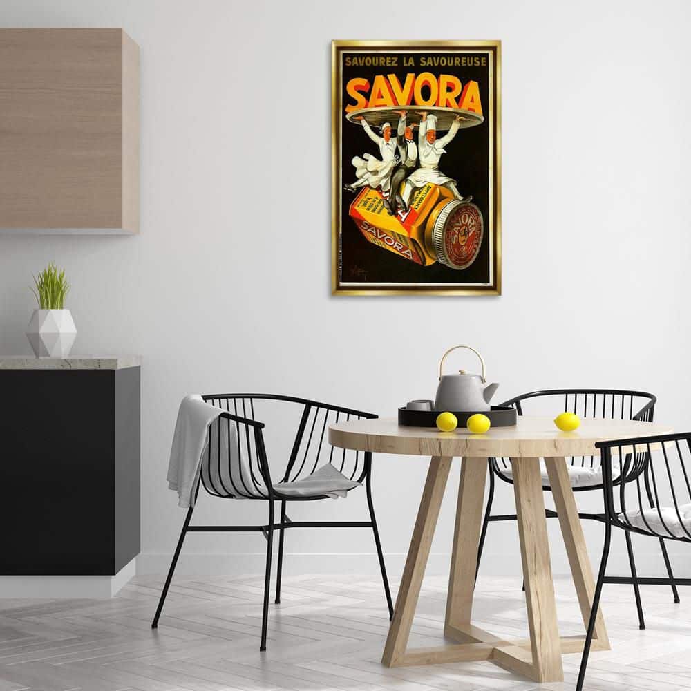 Savora Kitchen Advertisement by Marcus Jules Gold Floater Frame Food Graphic Art Print 31 in. x 21 in. price history on PriceWatchPro