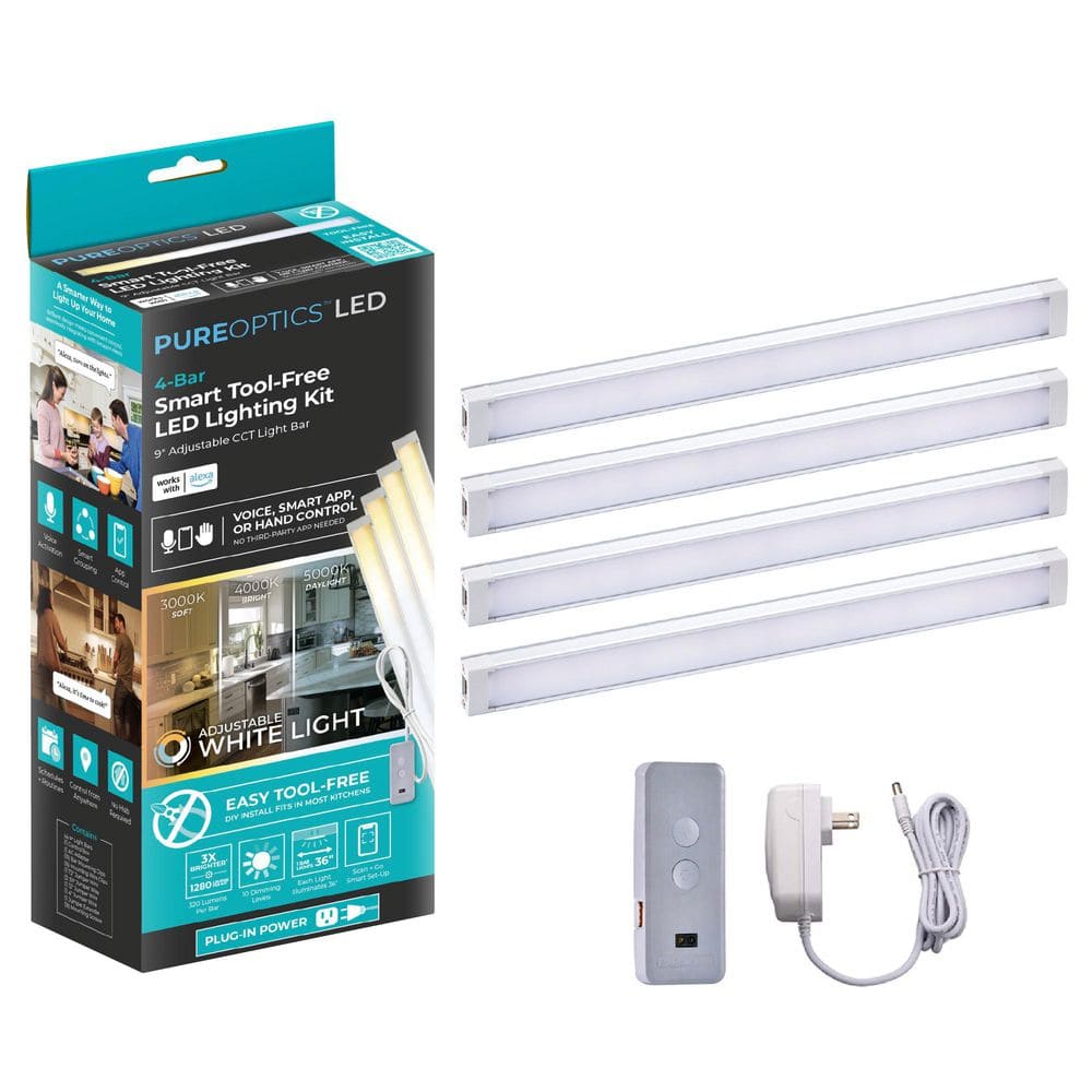 Pure Optics 9 in. Works with Alexa Smart LED Under Cabinet