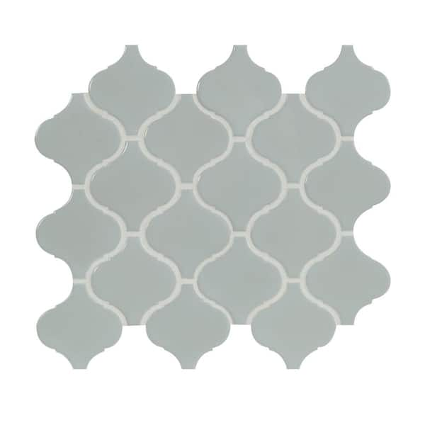 MSI Retro Gray Arabesque 9.84 in. x 10.63 in. Glossy Porcelain Floor and Wall Tile (10.95 sq. ft./Case)