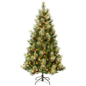 9' Charleston Pine Hinged PreLit Artificial Christmas Tree with 600 Clear Lights
