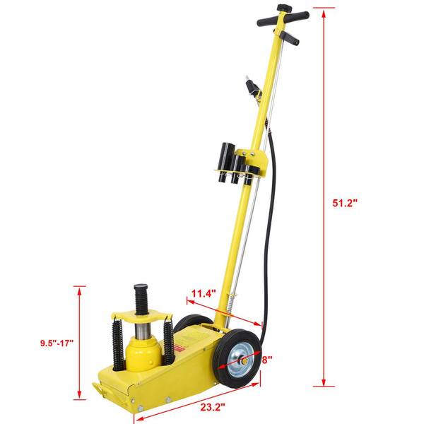 Sudzendf Yellow 22 Ton Hydraulic Floor Jack Air-Operated Axle