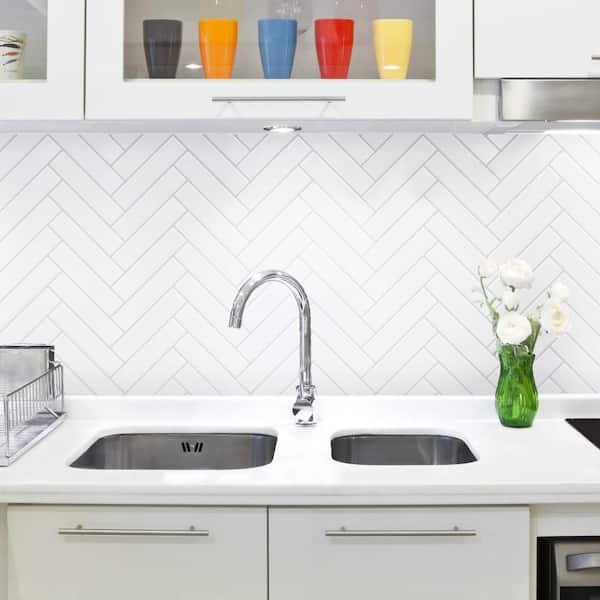 Metro Soho Subway Matte White 2 in. x 8 in. Porcelain Floor and Wall Tile (3.06 sq. ft./Case)