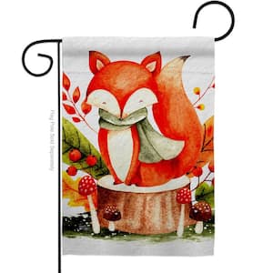 13 in. x 18.5 in. Autumn Fox Garden Flag Double-Sided Fall Decorative Vertical Flags