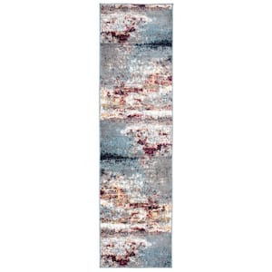 Moderns Shades Abstract Multi 2 ft. x 7 ft. Runner Rug