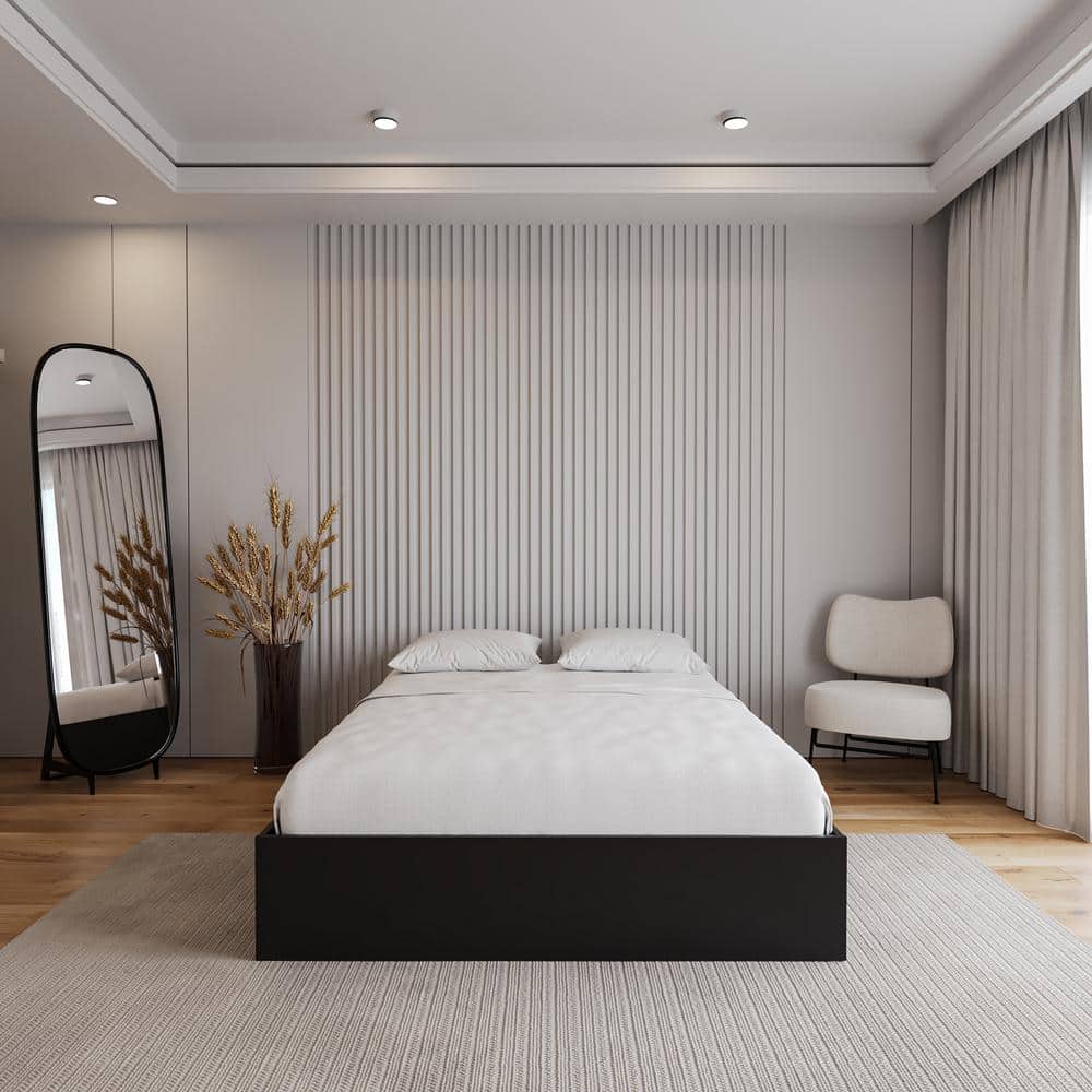Black Full Captain's Bed with Storage Drawers