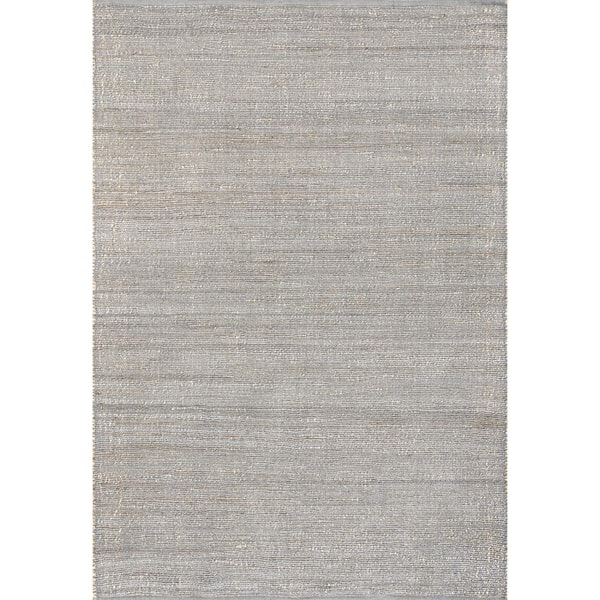 Elfriede Farmhouse Jute Blend Gray 4 ft. x 6 ft. Global Inspired Area Rug