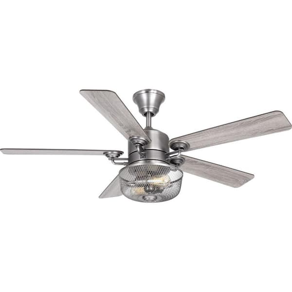 Progress Lighting Greer 54 In Integrated Led Indoor Antique Nickel Or Outdoor Ceiling Fan With Light Kit And Remote P2584 81 The Home Depot - Outdoor Ceiling Fan With Light Images